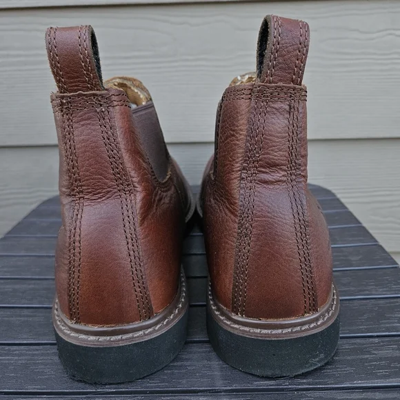 Carhartt 4 Waterproof Romeo Work Ankle Boots Brown Leather CMS4100 Mens 10.5